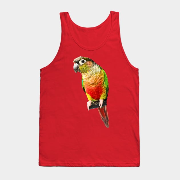 Conure Parrot Bird design | Green cheek | Love for birds Tank Top by TatianaLG